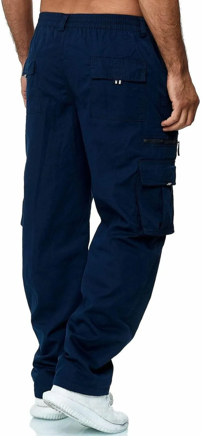 GOFULY Mens Cargo Pants with Pockets Baggy Pants Slim Fit Stretch Special Occasions Sweatpants Baggy Outdoor Pants Casual