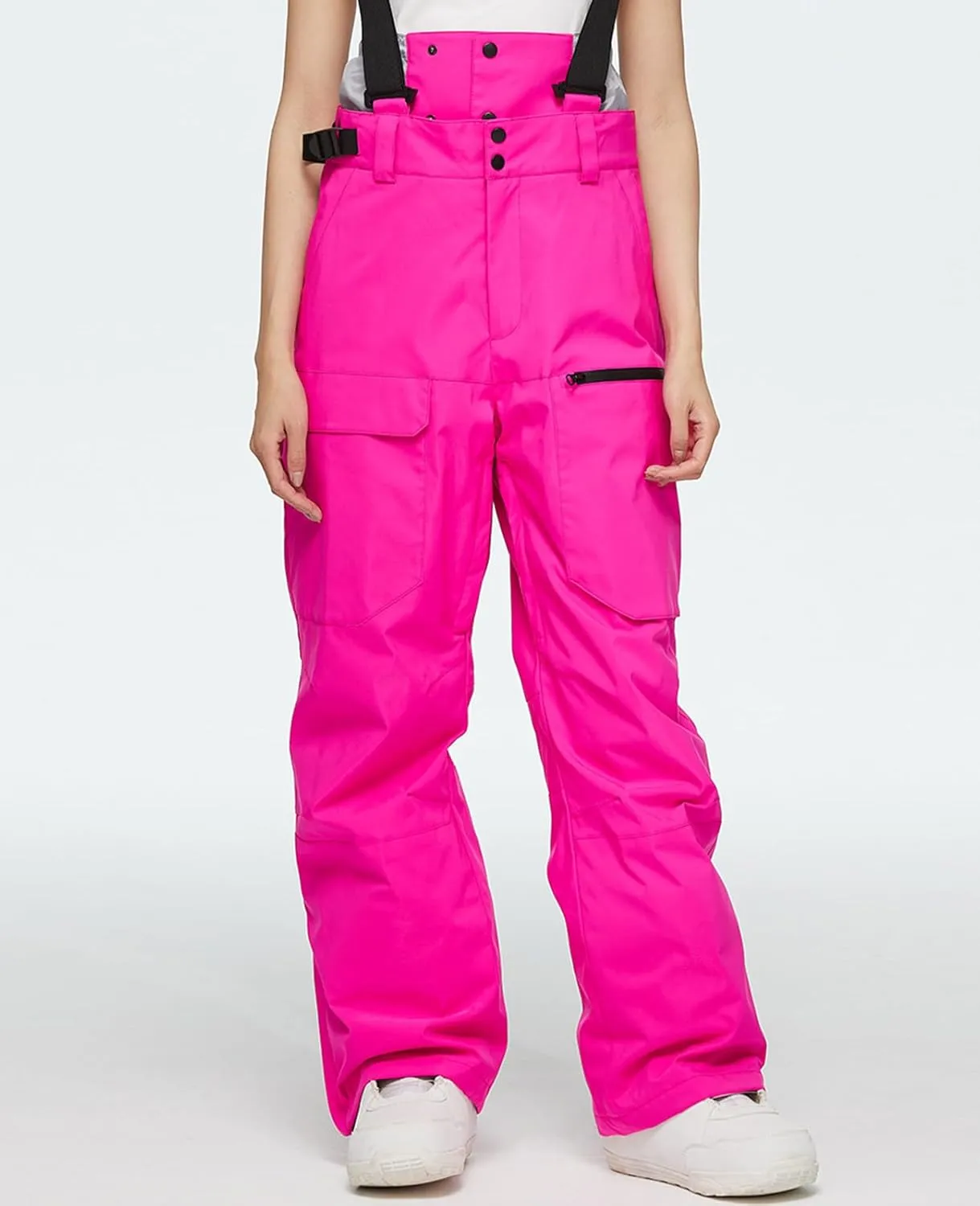 GS SNOWING Women's Snow Ski Pants Winter WarmWaterproof Insulated Snowboard Pants Bibs Detachable Suspender