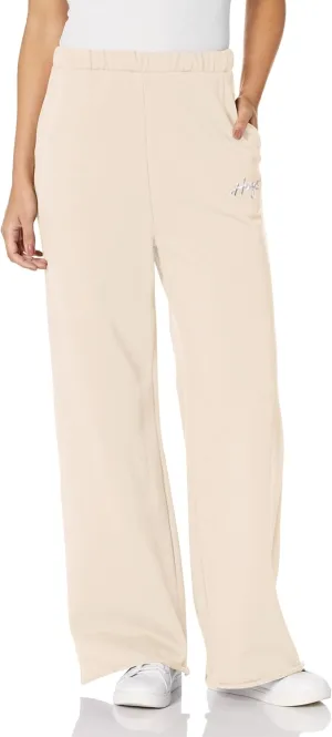 HUGO Women's Script Logo Wide Leg Pants