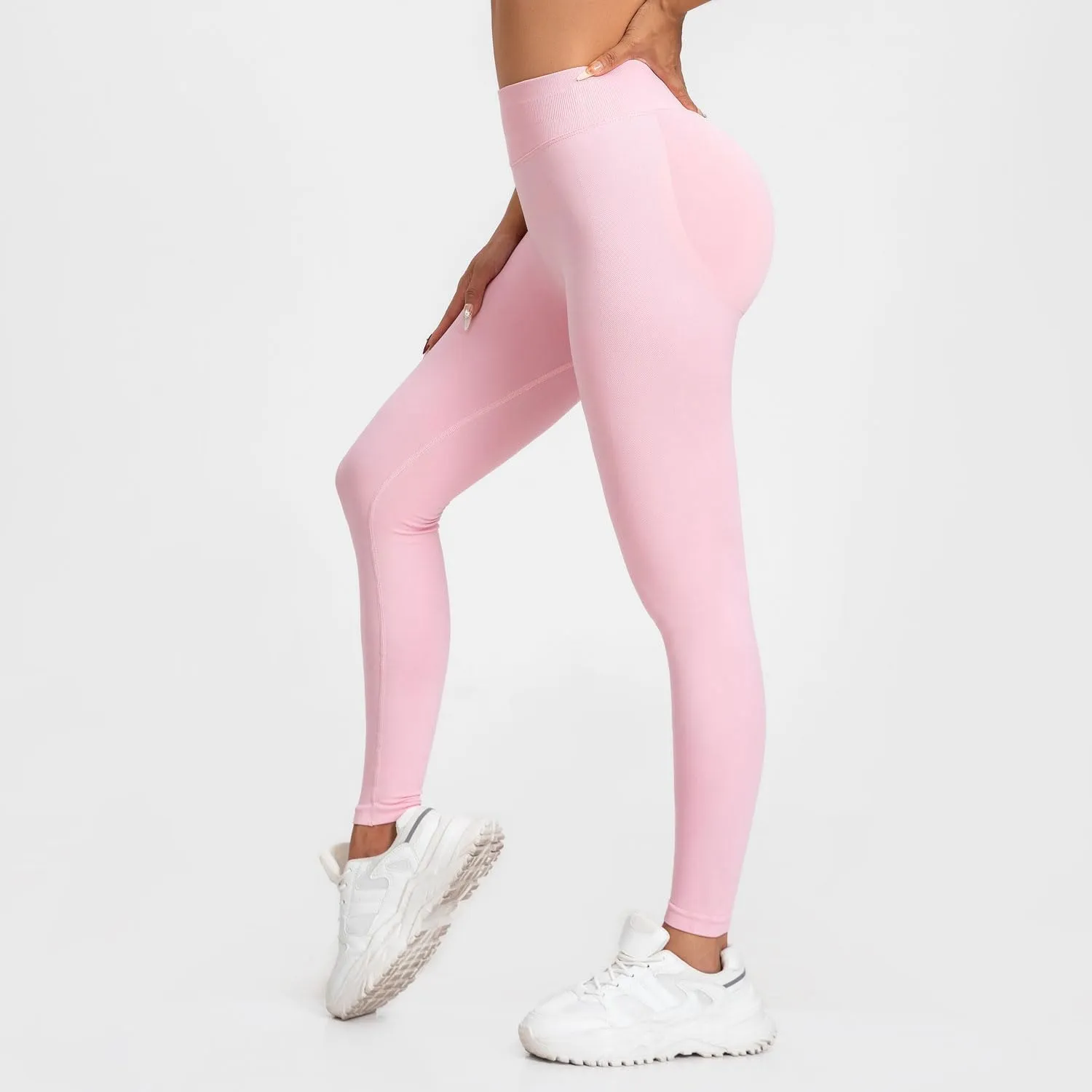 Impact Leggings Low Waist Seamless Yoga Pants for Workout, Gym, Fitness