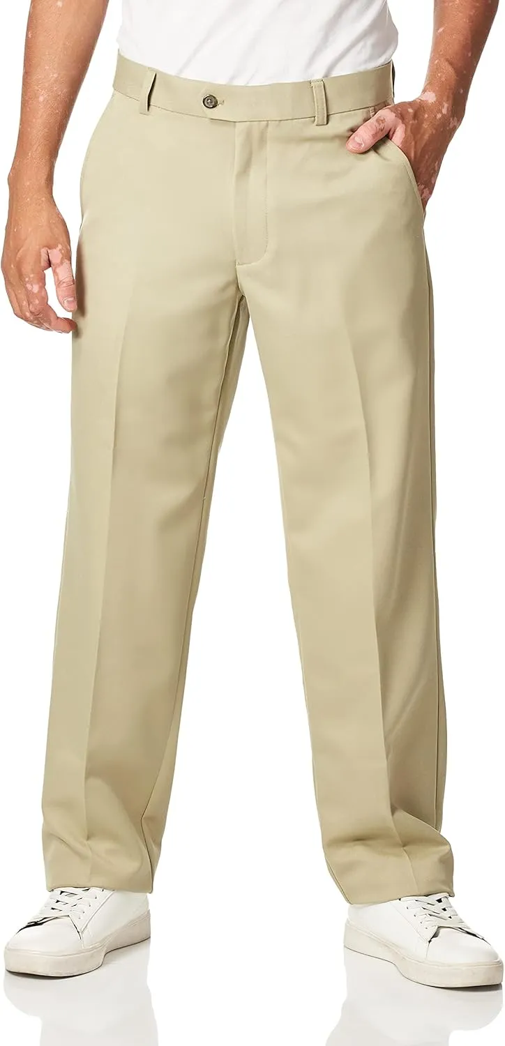 IZOD Men's Golf Microsanded Flat Front Classic Fit Pant