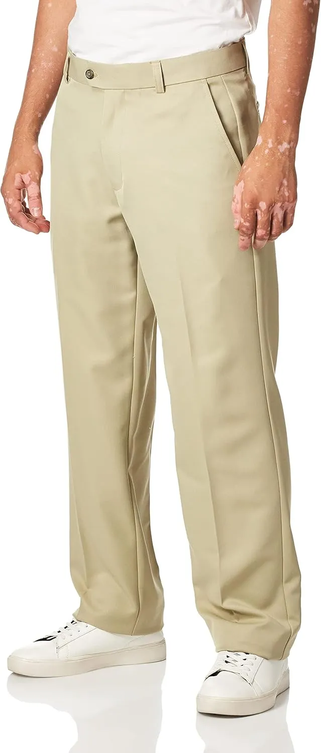 IZOD Men's Golf Microsanded Flat Front Classic Fit Pant