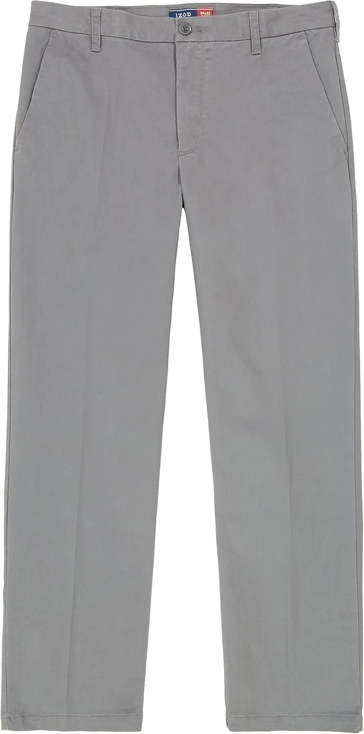 IZOD Men's Performance Stretch Classic Fit Flat Front Chino Pant