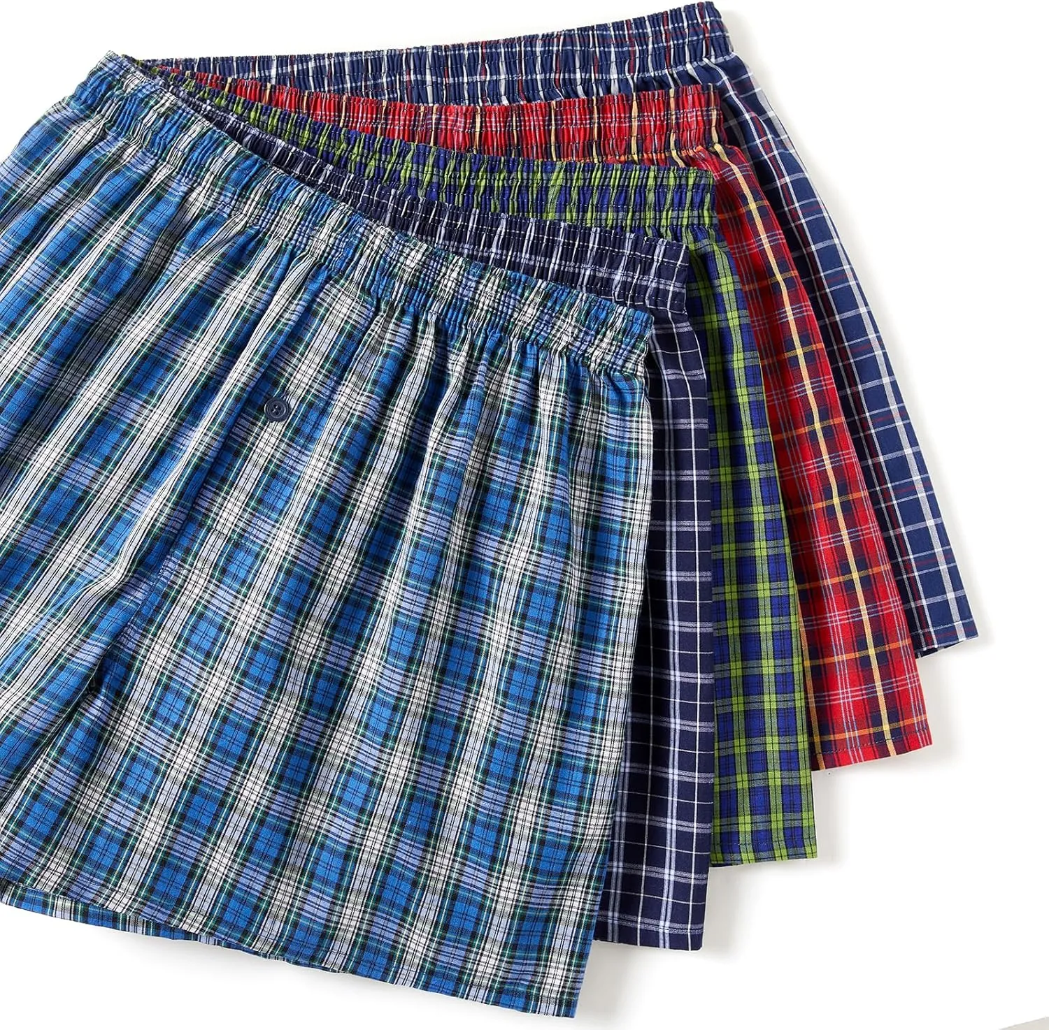 JupiterSecret Men's 100% Cotton Boxer Shorts, Men's Classic Fit Woven Underwear, 5 Pack / 10 Pack