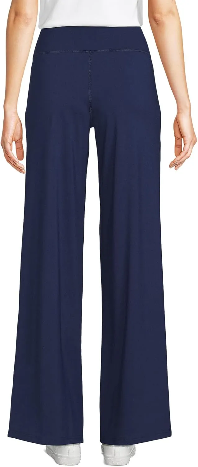 Lands' End Women's Active Hi Impact High Rise Wide Leg Pants