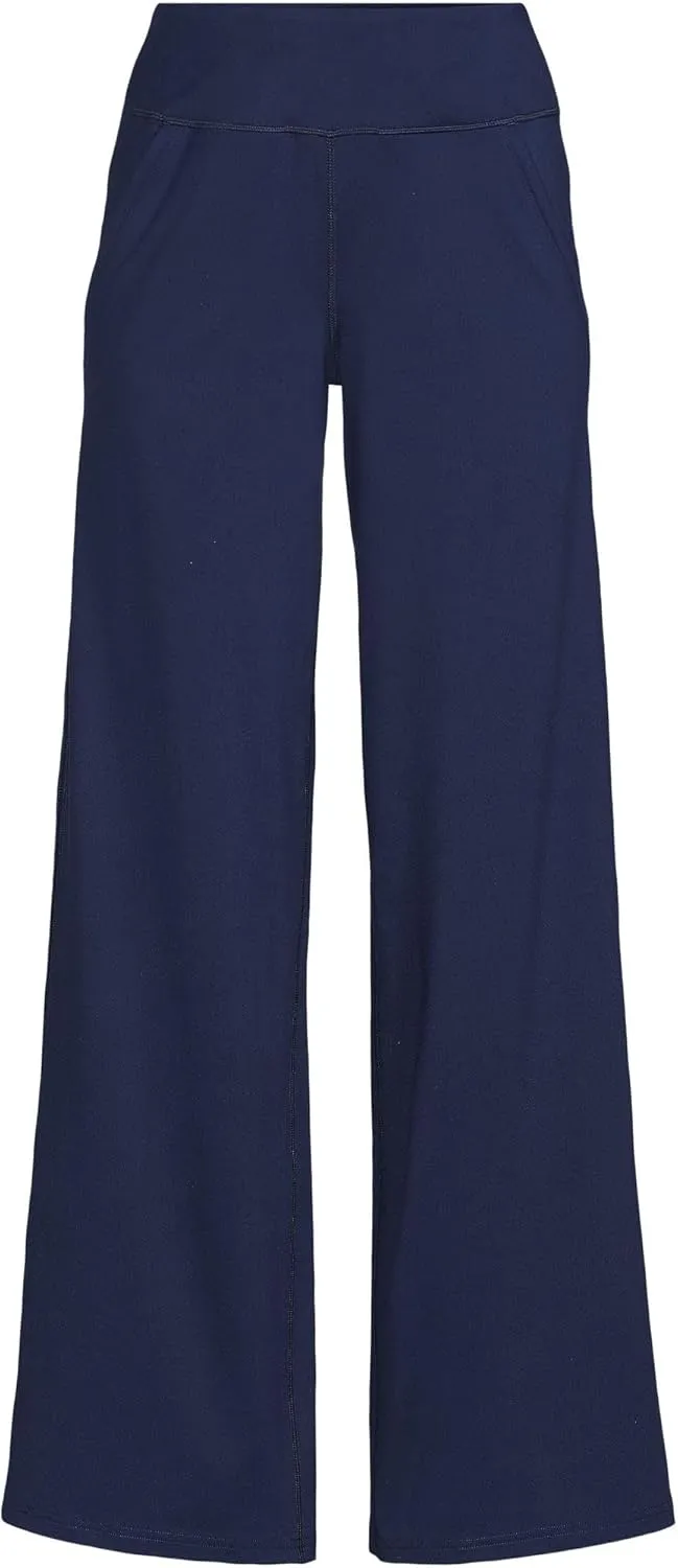 Lands' End Women's Active Hi Impact High Rise Wide Leg Pants