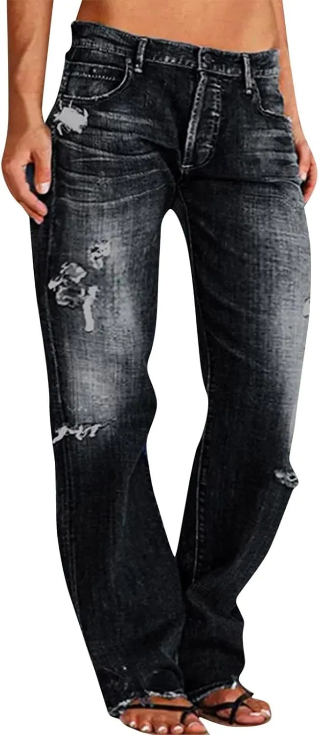 LCMTWX Skinny Jeans for Women Denim Bib Women's Fashion Bib Rompers Pants Women's Jeans Stretchy Raw Hem High Rise Jeans