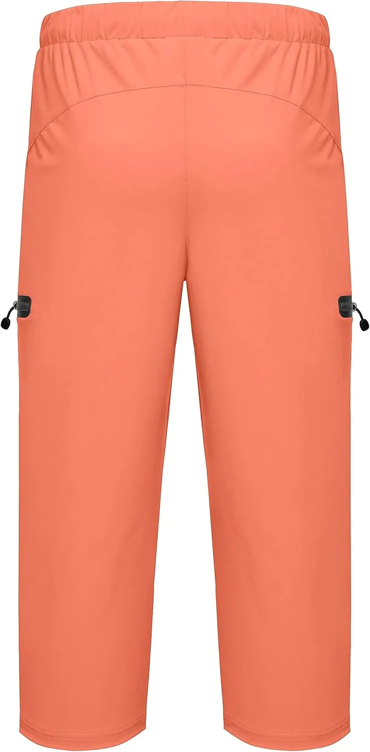 Little Donkey Andy Men's Ultra-Stretch Lightweight Quick Dry Athletic Pants Drawstring Travel Exercise Running Jogging