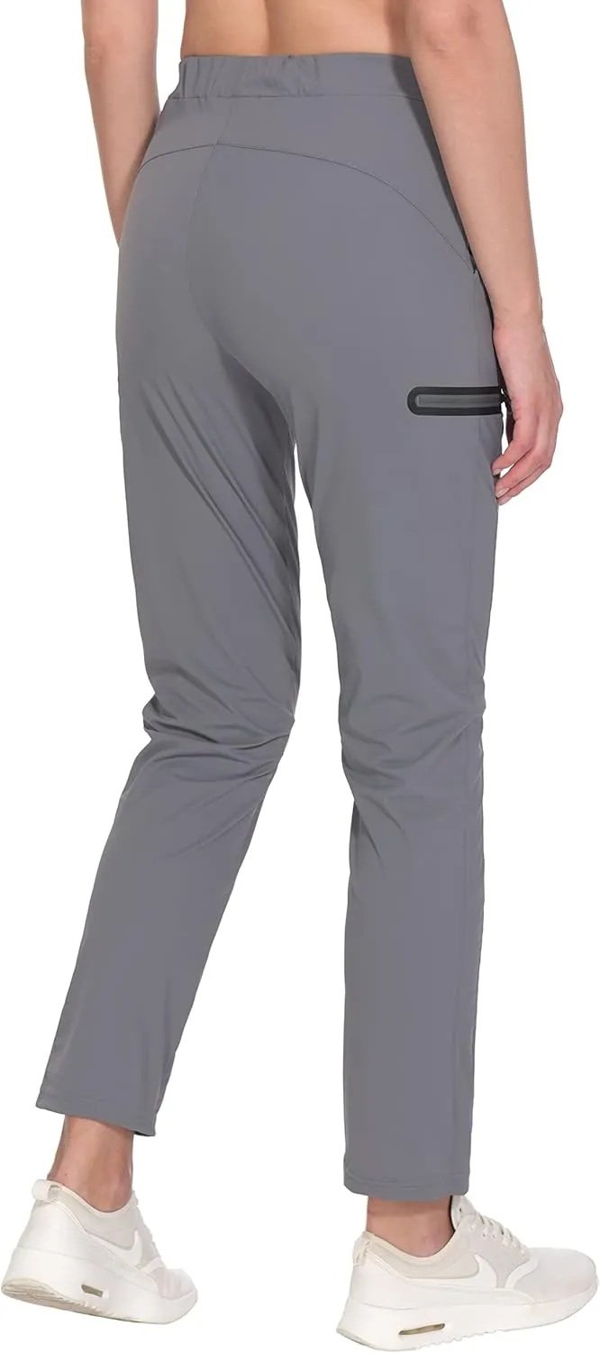 Little Donkey Andy Women's Ultra-Stretch Quick Dry Lightweight Ankle Pants Drawstring Active Travel Hiking
