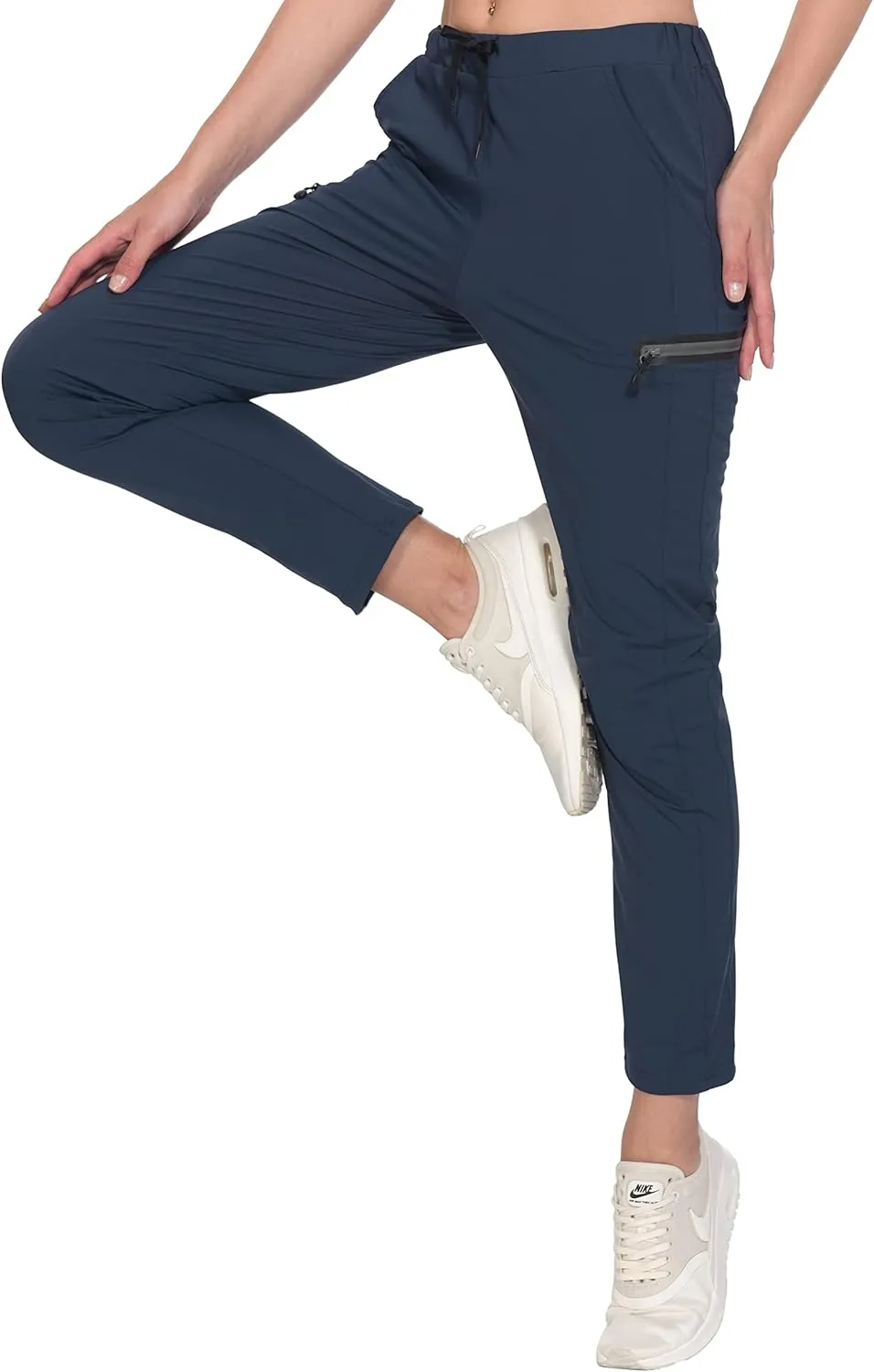 Little Donkey Andy Women's Ultra-Stretch Quick Dry Lightweight Ankle Pants Drawstring Active Travel Hiking