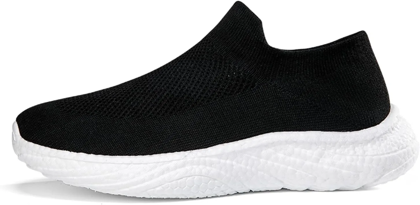 LLTMALL Mesh Jogger Sneakers Breathable Slip On Athletic Running Sock Shoes