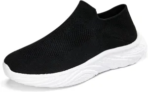 LLTMALL Mesh Jogger Sneakers Breathable Slip On Athletic Running Sock Shoes
