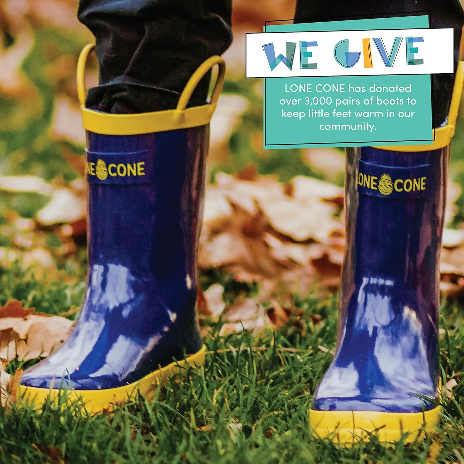 Lone Cone Kids Rain Boots for Girls & Boys  Waterproof Natural Rubber Toddler Rain Boots with Non-Slip Outsole & Easy Pull Handles  Solid, Pattern & Glitter Designs