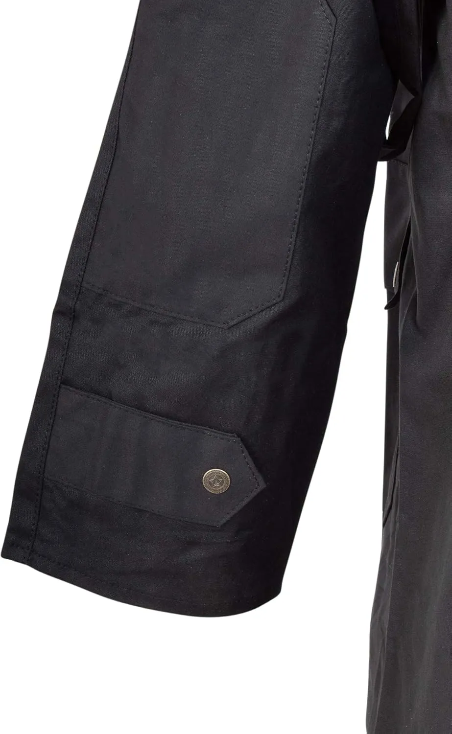 Long Black Mens Oil Cloth Oilskin Western Australian Waterproof Duster Coat Jacket Heavy Duty Warm Tough