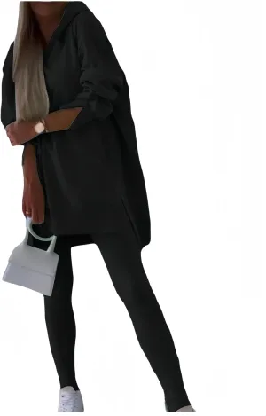 Lounge Sets for Women 2 Piece Sweatsuits Oversized Hoodies with Side Slit and Leggings Sets Casual Sets Fall Outfits