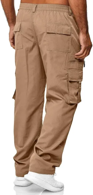 Mens Cargo Pants Casual Hiking Pants Joggers Athletic Pants Cotton Loose Straight Sweatpants for Men