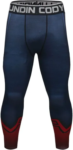 Men's Compression Pants Quick Dry Cool Baselayer Leggings Workout Active Sport Printing Pants