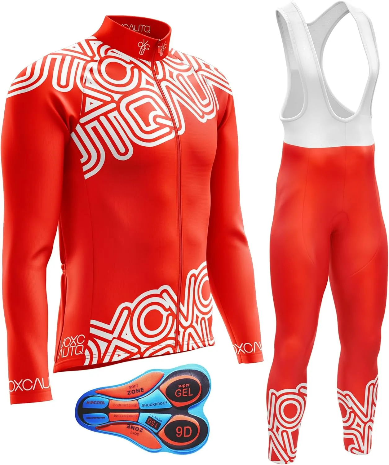 Men's Cycling Bike Jersey Long Sleeve with 3 Rear Pockets- Moisture Wicking, Breathable, Quick Dry Biking Shirt