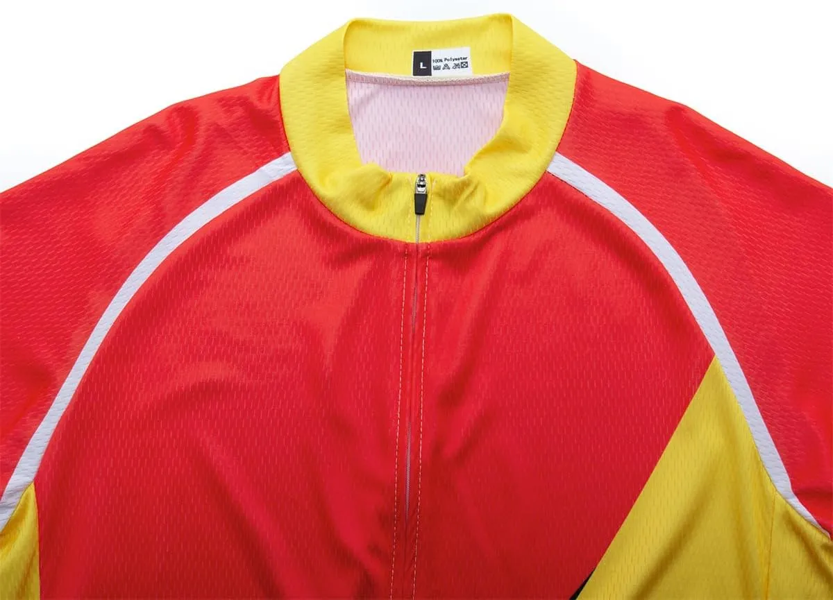 Mens Cycling Jersey 3 Rear Pockets Moisture Wicking Short Sleeve Quick Dry Reflective Biking Shirts