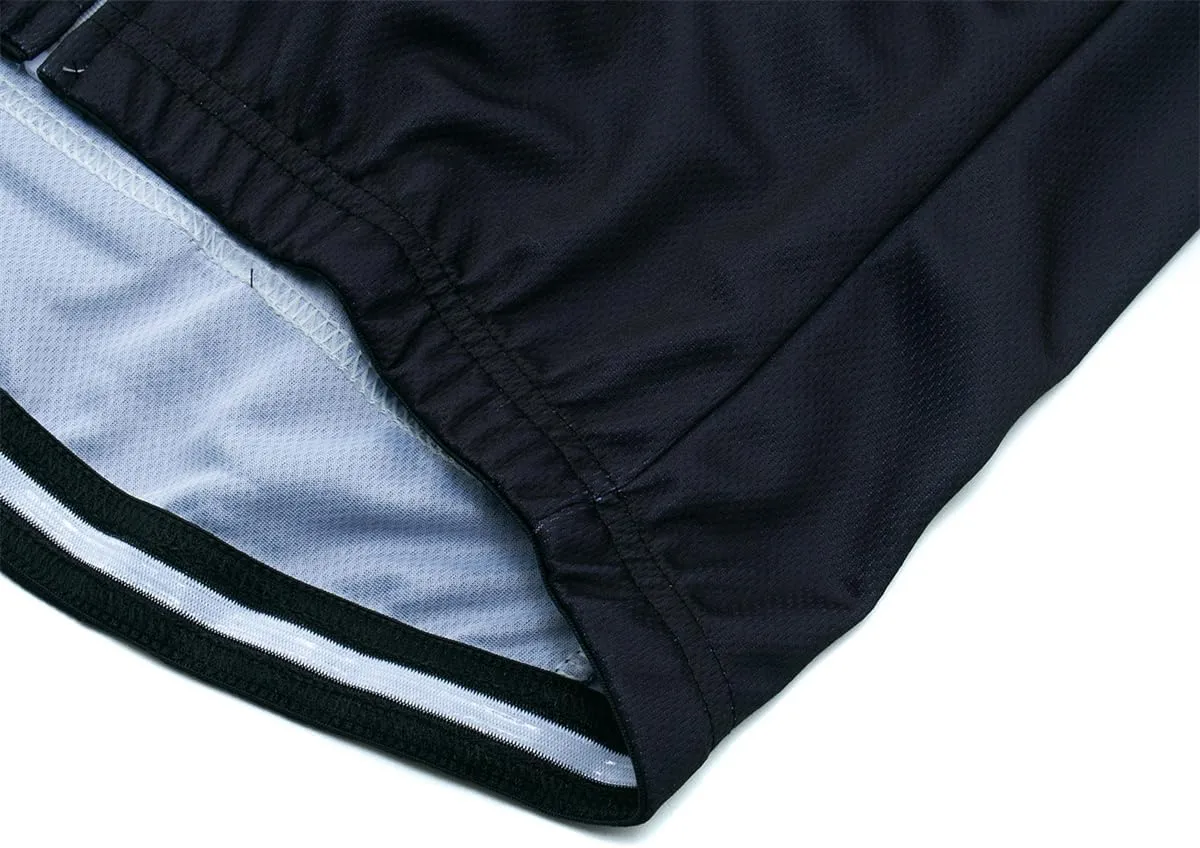 Mens Cycling Jersey 3 Rear Pockets Moisture Wicking Short Sleeve Quick Dry Reflective Biking Shirts