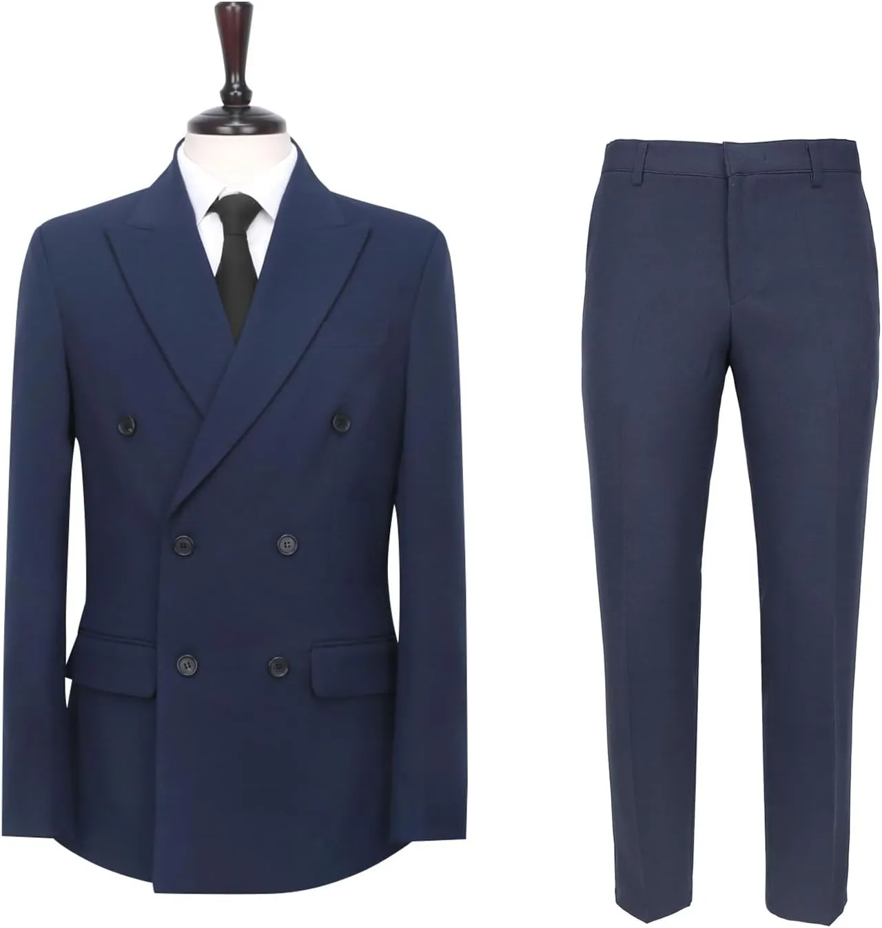 Men's Double Breasted Suit 2 Piece Slim Fit Men Formal Suit for Wedding Prom Dinner Party Blazer Pants Sets