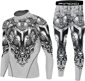 Men's Running Fitness Cooling Sportswear Camo Compression Short-Sleeved Shirt   Pants Sets