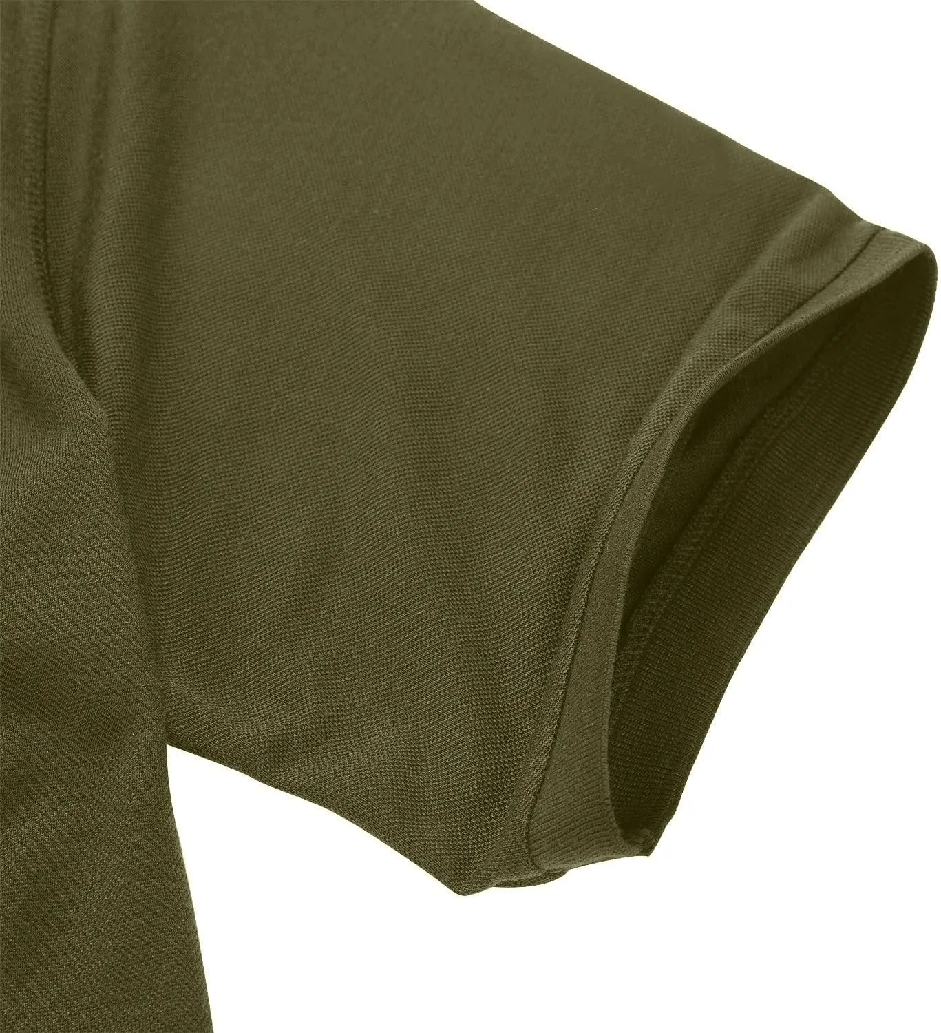 Men's Short Sleeve Polo Shirt Moisture Wicking Performance Dry Fit Golf Polo with Pocket