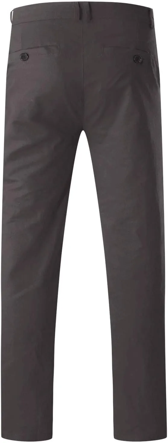 Men's Slim Fit Basic Stretchable Cotton Chino Pant Casual Long Trousers Jogger Pants Golf Clothes