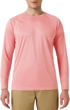 Mens UPF 50  Rash Guard Swim Shirt Long Sleeve Moisture Wicking Quick Dry Lightweight Wrinkle-Resistant