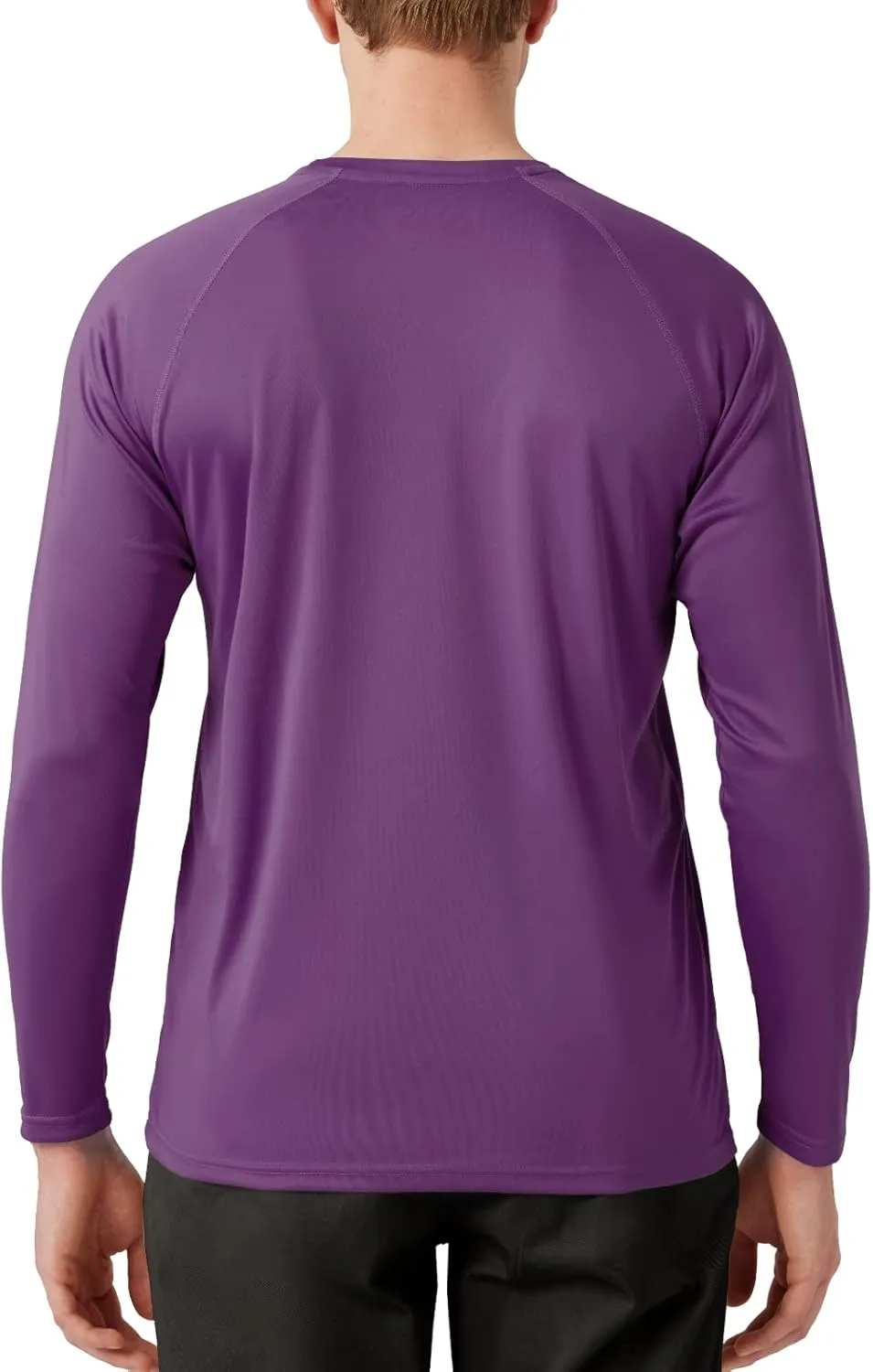 Mens UPF 50  Rash Guard Swim Shirt Long Sleeve Moisture Wicking Quick Dry Lightweight Wrinkle-Resistant
