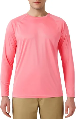 Mens UPF 50  Rash Guard Swim Shirt Long Sleeve Moisture Wicking Quick Dry Lightweight Wrinkle-Resistant