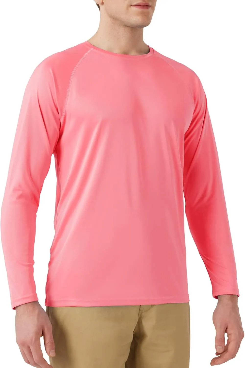 Mens UPF 50  Rash Guard Swim Shirt Long Sleeve Moisture Wicking Quick Dry Lightweight Wrinkle-Resistant