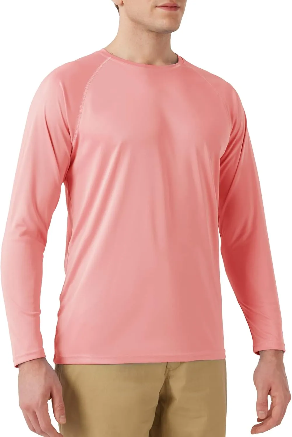 Mens UPF 50  Rash Guard Swim Shirt Long Sleeve Moisture Wicking Quick Dry Lightweight Wrinkle-Resistant