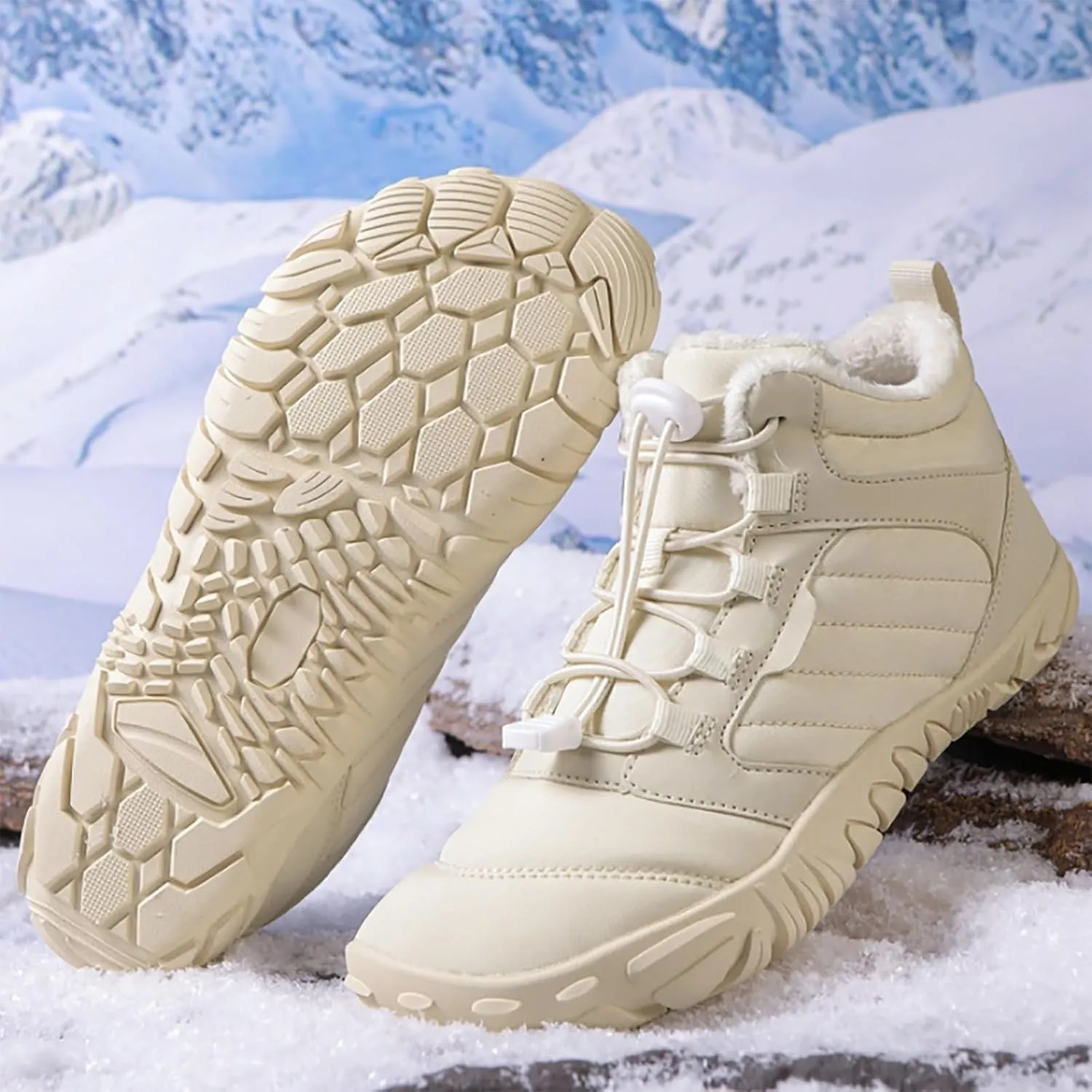 Men's Work Boots Waterproof Hiking Sneakers Fur Lined Ankle Boot Safety Toe Shoes for Women Comfortable Platform Sneakers Lightweight Safety Hike Grounded Footwear