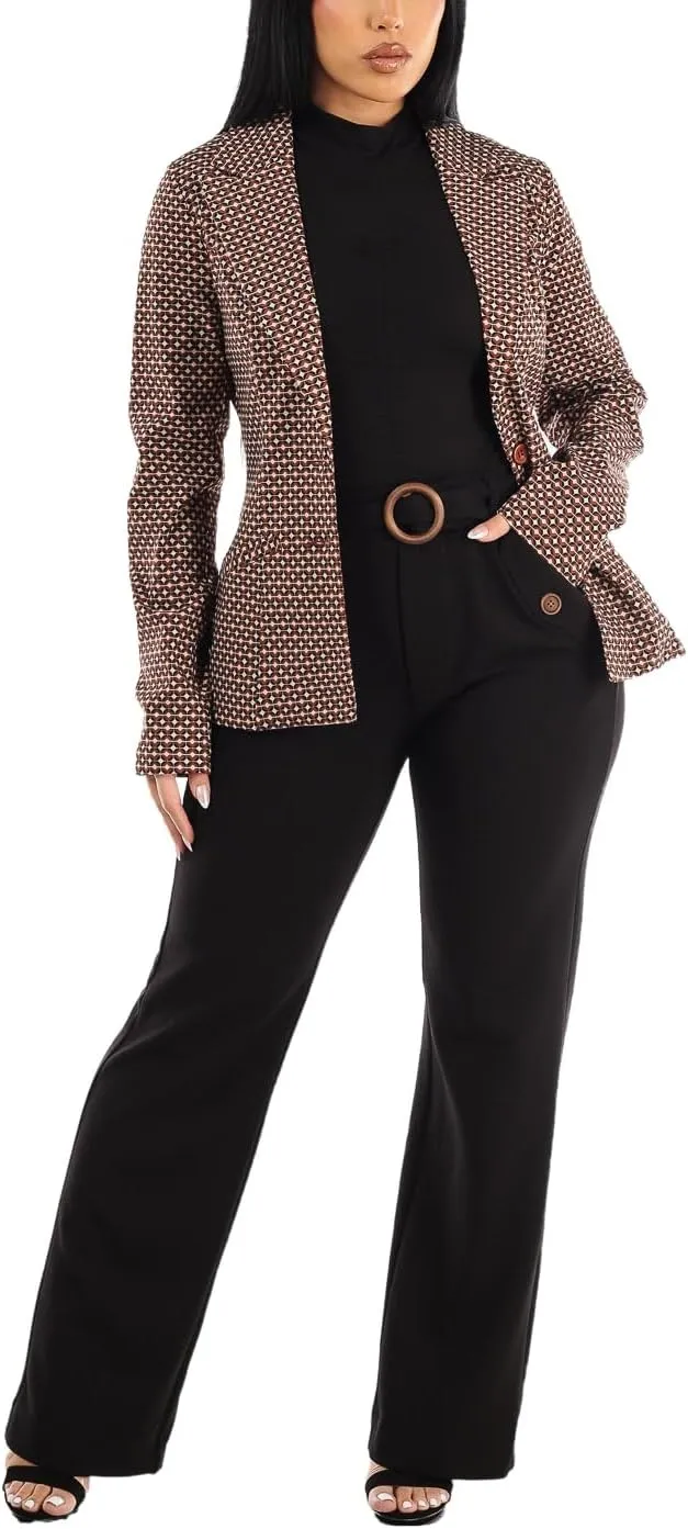 Moda Xpress Women's Stretch High Waisted Dress Pants for Work, Straight, Wide, Skinny Leg Business Office Casual Pants 40609N