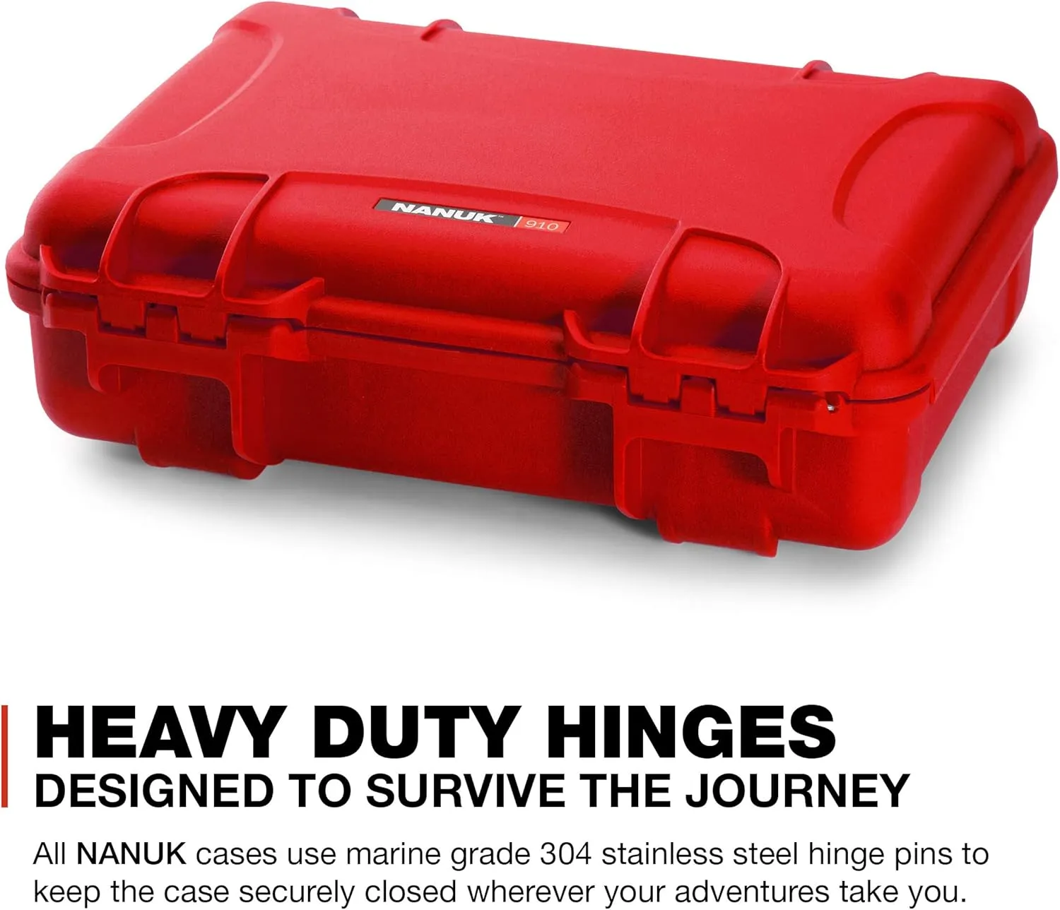 Nanuk 910 Waterproof Carry-on Hard Case with Foam Insert for DJI Mavic Mini 2 Fly More - Red