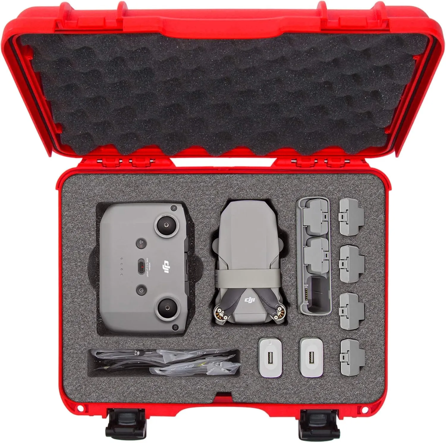 Nanuk 910 Waterproof Carry-on Hard Case with Foam Insert for DJI Mavic Mini 2 Fly More - Red