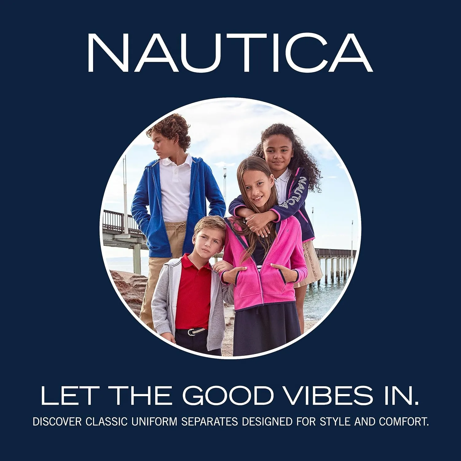Nautica Girls' School Uniform Sensory-Friendly Performance Pleated Scooter