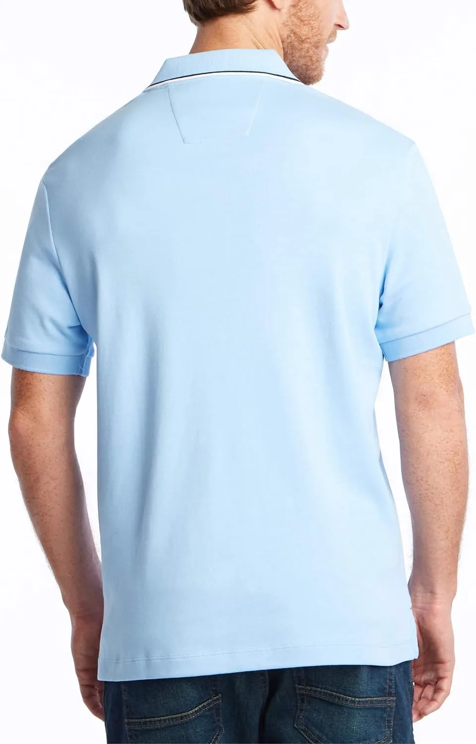 Nautica Men's Classic Fit Short Sleeve Dual Tipped Collar Polo Shirt