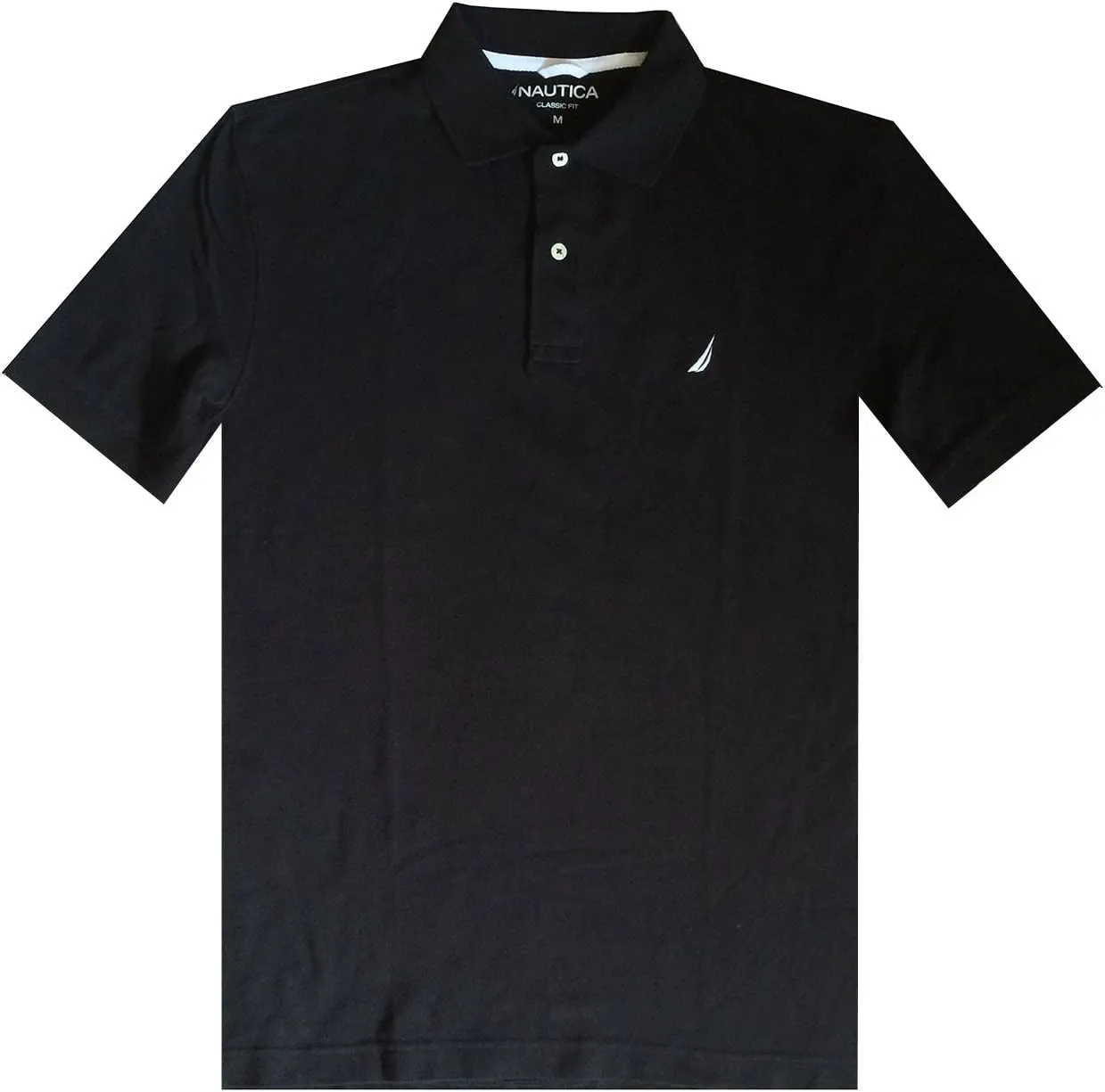 Nautica Men's Short Sleeve Solid Classic Fit Cotton Pique Polo Shirt