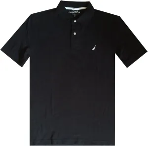 Nautica Men's Short Sleeve Solid Classic Fit Cotton Pique Polo Shirt