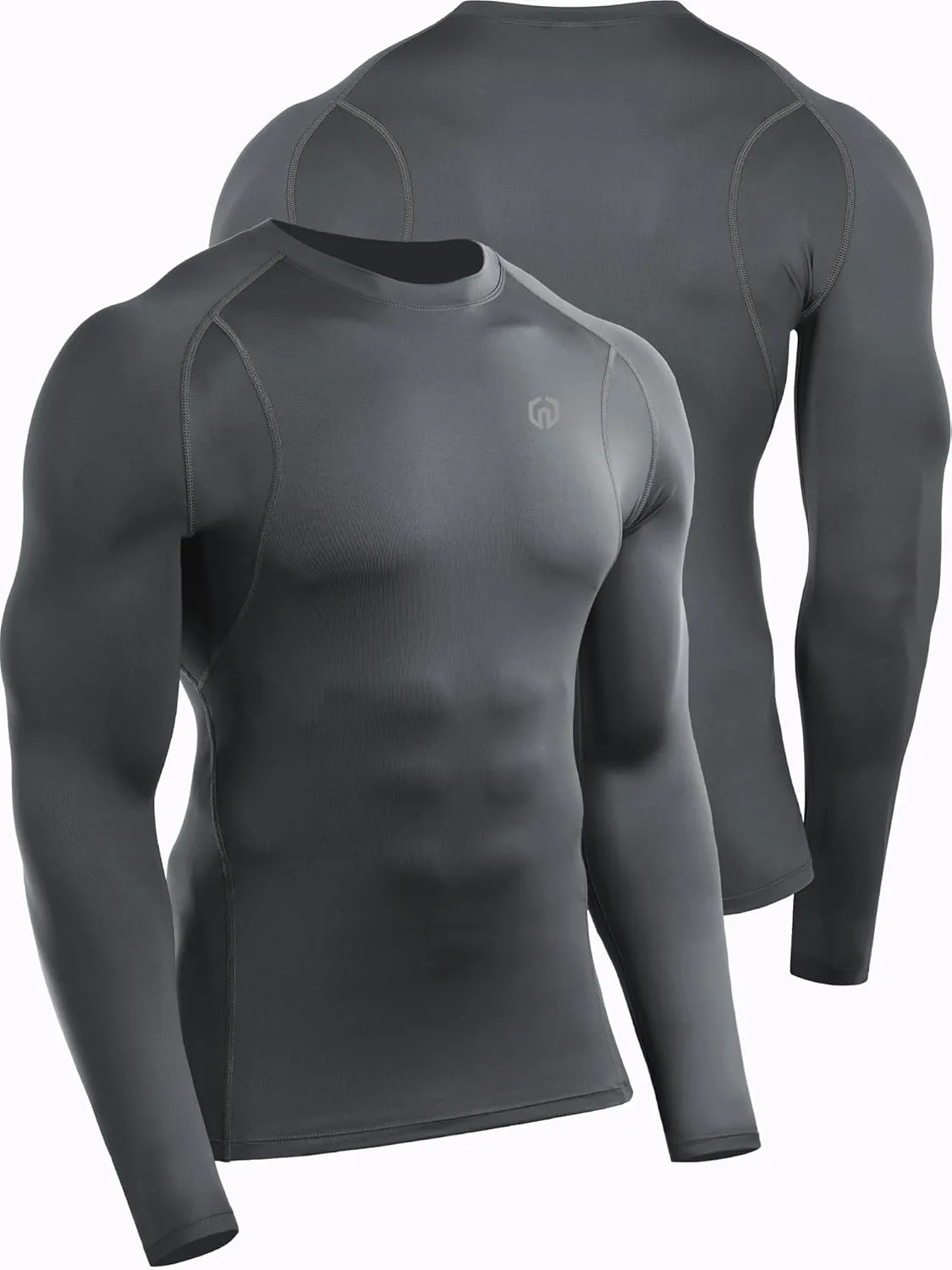 NELEUS 4 Pack Men's Workout Long Sleeve Shirts Compression Dry Fit Muscle Tops