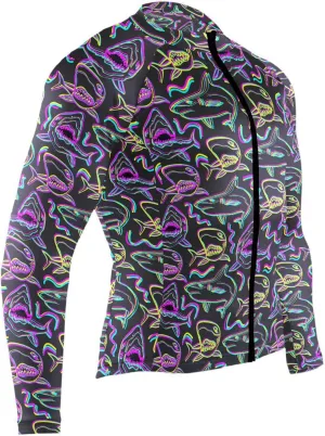 Neon Sharks Men's Cycling Jersey Moisture Wicking and Breathable Quick Dry with 3 Rear Pockets