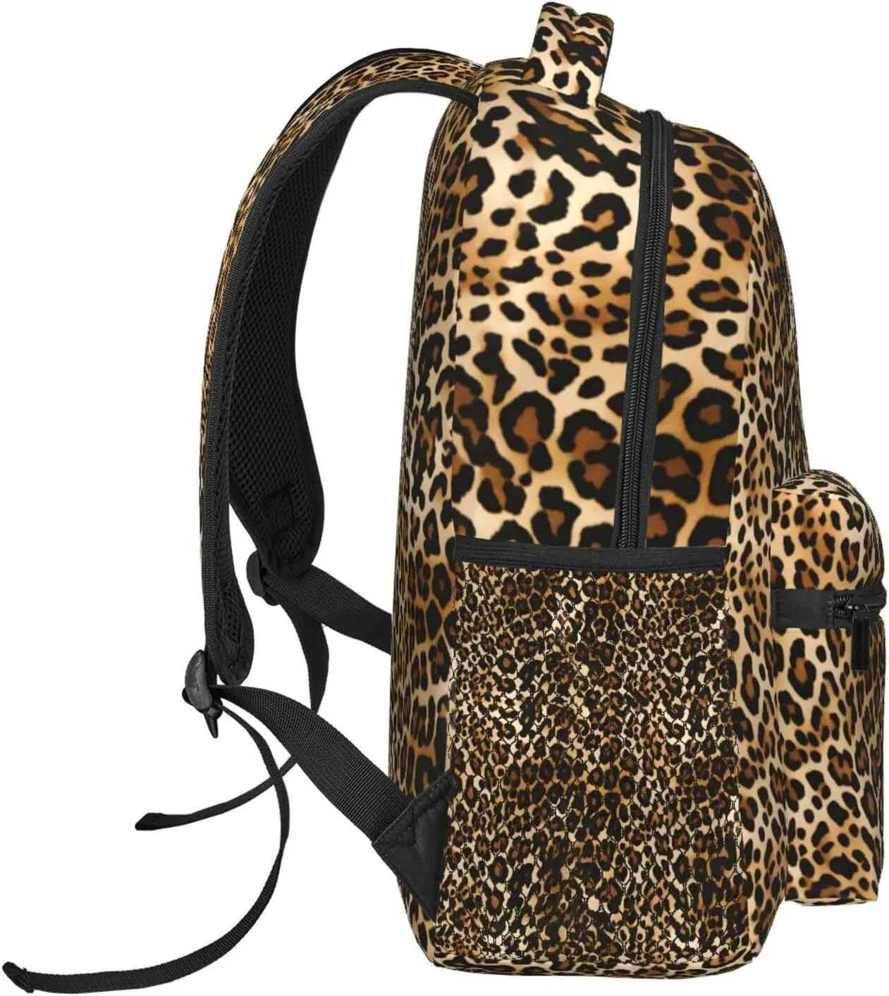 Nerxy Brown Leopard Backpack for School - Cheetah Print Backpack Animal Skin Spots School Bag Daily Laptop Book Bag Fits 14 Inch Laptop Rucksack Daypack