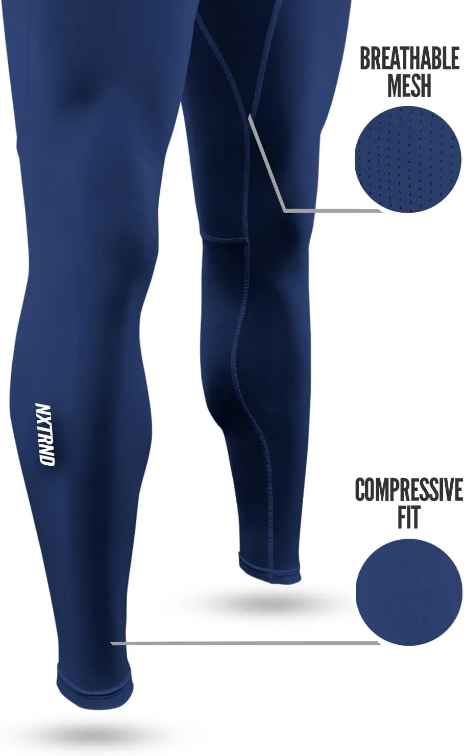 Nxtrnd Core Men's Compression Pants, Tights for Football