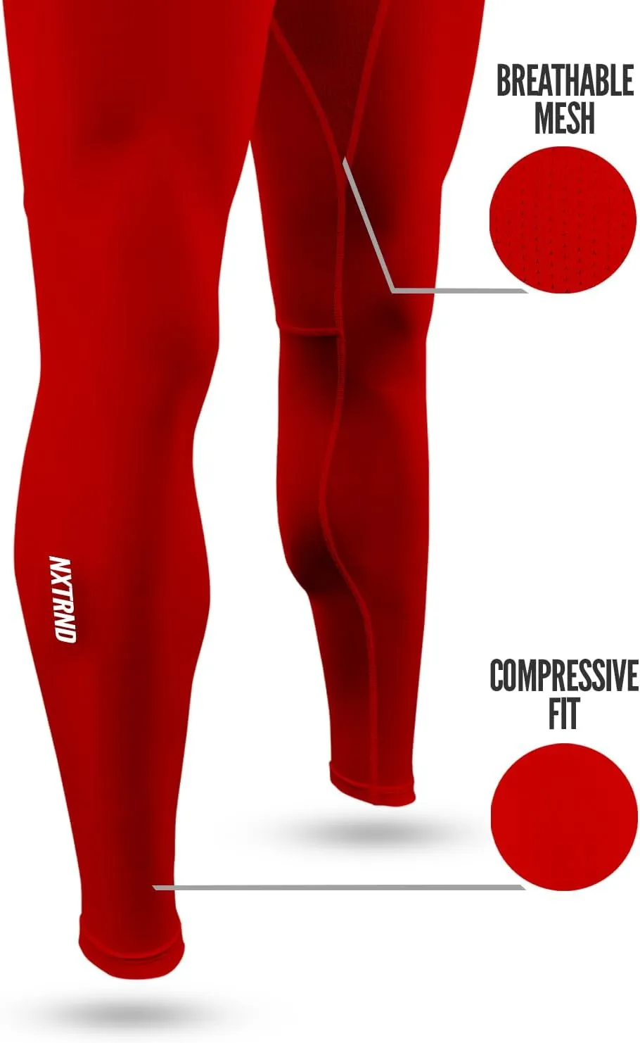 Nxtrnd Core Men's Compression Pants, Tights for Football