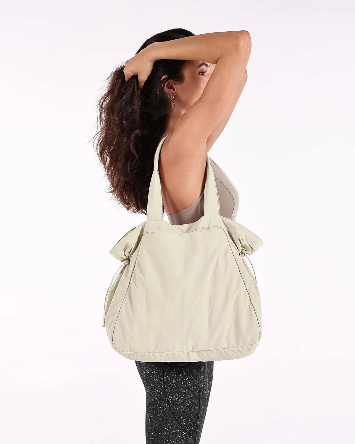 ODODOS 18L Side-Cinch Shopper Bags Lightweight Shoulder Bag Tote Handbag for Shopping Workout Beach Travel