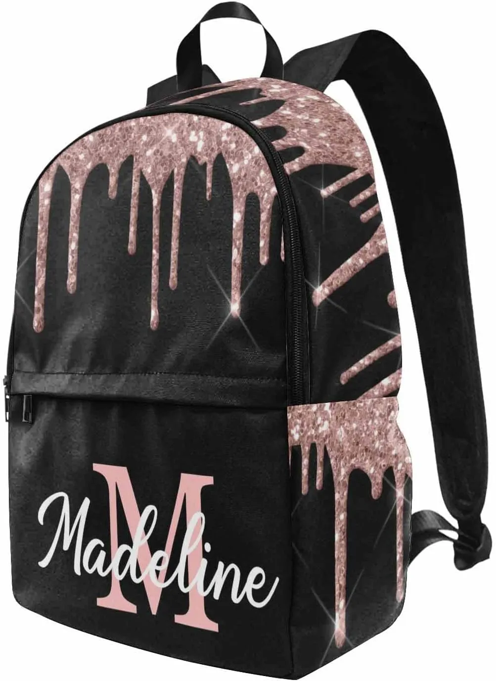 Personalized Casual Unisex Daypack Bags Backpack Night Cat Shoulder Travel Bookbag Laptop Backpack Computer Bags to Granddaughter Grandson
