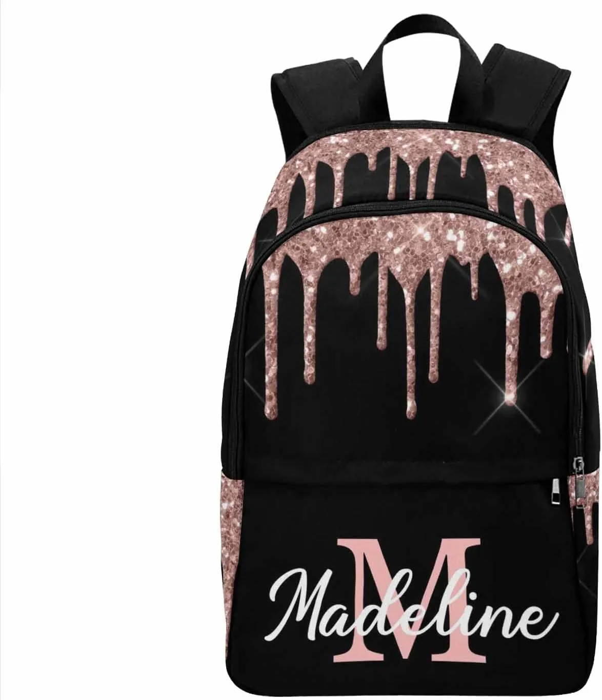 Personalized Casual Unisex Daypack Bags Backpack Night Cat Shoulder Travel Bookbag Laptop Backpack Computer Bags to Granddaughter Grandson
