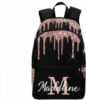 Personalized Casual Unisex Daypack Bags Backpack Night Cat Shoulder Travel Bookbag Laptop Backpack Computer Bags to Granddaughter Grandson